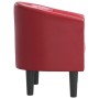 Sillón cuero sintético rojo tinto
