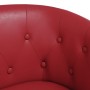 Sillón cuero sintético rojo tinto