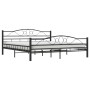 Estructura de cama sin colchón acero negro 180x200 cm