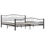 Estructura de cama sin colchón acero negro 180x200 cm