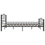 Estructura de cama sin colchón acero negro 180x200 cm