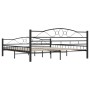Estructura de cama sin colchón acero negro 180x200 cm