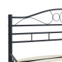 Estructura de cama sin colchón acero negro 180x200 cm