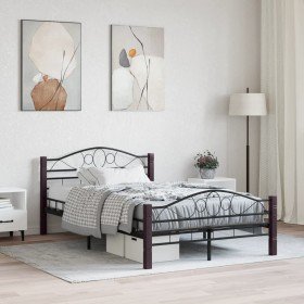 Estructura de cama sin colchón metal negro 120x200 cm en Camas y somieres | Comprar online en Foro24