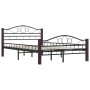 Estructura de cama sin colchón metal negro 120x200 cm
