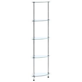 5-tier transparent tempered glass shelf 30x30x130 cm by vidaXL, Bookcases and shelves - Ref: Foro24-249516, Price: 42,76 €, D...