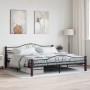 Estructura de cama sin colchón metal negro 200x200 cm
