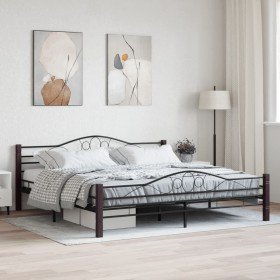 Estructura de cama sin colchón metal negro 200x200 cm en Camas y somieres | Comprar online en Foro24