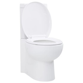 Inodoro WC de esquina cerámica blanco