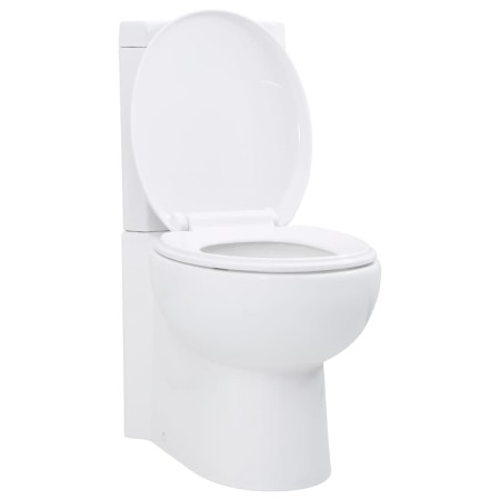 Inodoro WC de esquina cerámica blanco