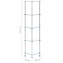 5-stufiges Regal aus transparentem Hartglas, 30 x 30 x 130 cm von vidaXL, Bücherregale und Regale - Ref: Foro24-249516, Preis...