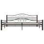 Estructura de cama sin colchón metal negro 200x200 cm