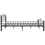 Estructura de cama sin colchón metal negro 200x200 cm