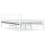 Estructura de cama sin colchón metal blanco 140x200 cm