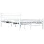 Estructura de cama sin colchón metal blanco 140x200 cm
