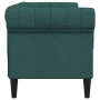 Sofá Chesterfield de 2 plazas tela verde oscuro