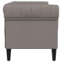 Sofá Chesterfield de 2 plazas tela gris taupe