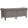 Sofá Chesterfield de 2 plazas tela gris taupe