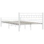 Estructura de cama sin colchón metal blanco 140x200 cm