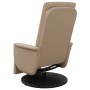 Sillón reclinable con reposapiés cuero sintético capuchino