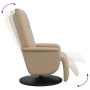 Sillón reclinable con reposapiés cuero sintético capuchino