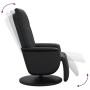 Sillón reclinable con reposapiés cuero sintético negro