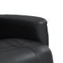 Sillón reclinable con reposapiés cuero sintético negro