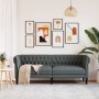 Sofá Chesterfield de 3 plazas tela gris oscuro en Sofás | Comprar online en Foro24