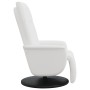 Sillón reclinable con reposapiés cuero sintético blanco
