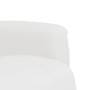 Sillón reclinable con reposapiés cuero sintético blanco