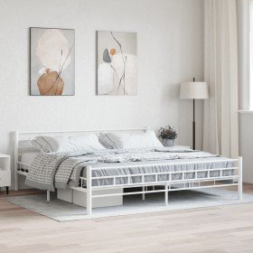 Estructura de cama sin colchón metal blanco 180x200 cm en Camas y somieres | Comprar online en Foro24