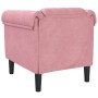 Sillón de terciopelo rosa