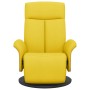 Sillón reclinable con reposapiés tela amarillo claro