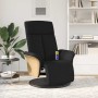 Sillón reclinable de masaje con reposapiés tela negra