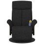Sillón reclinable de masaje con reposapiés tela negra
