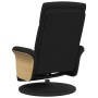 Sillón reclinable de masaje con reposapiés tela negra