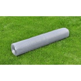25x1m silver galvanized steel wire mesh by vidaXL, fence panels - Ref: Foro24-140431, Price: 74,79 €, Discount: %