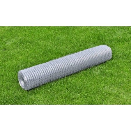 25x1m silver galvanized steel wire mesh by vidaXL, fence panels - Ref: Foro24-140431, Price: 75,83 €, Discount: %