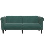 Sofá de 2 plazas terciopelo verde oscuro