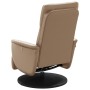 Sillón reclinable con reposapiés cuero sintético capuchino
