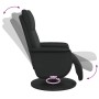 Sillón reclinable con reposapiés cuero sintético negro