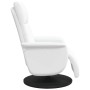 Sillón reclinable con reposapiés cuero sintético blanco