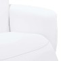 Sillón reclinable con reposapiés cuero sintético blanco