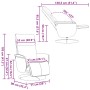 Sillón reclinable con reposapiés cuero sintético blanco
