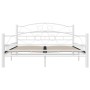Estructura de cama sin colchón metal blanco 140x200 cm