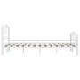 Estructura de cama sin colchón metal blanco 140x200 cm