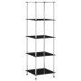 5-stufiges Regal aus schwarzem Hartglas, 40 x 40 x 130 cm von vidaXL, Bücherregale und Regale - Ref: Foro24-249511, Preis: 55...