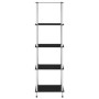 5-stufiges Regal aus schwarzem Hartglas, 40 x 40 x 130 cm von vidaXL, Bücherregale und Regale - Ref: Foro24-249511, Preis: 55...