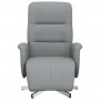 Sillón reclinable con reposapiés tela gris claro