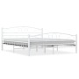 Estructura cama con cabecero sin colchón metal blanco 160x200cm